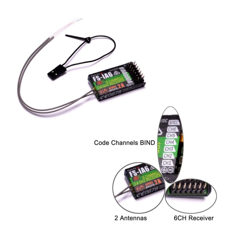 Drone Racing Battery - Flysky FS-IA6 Empfänger 6CH Dual Antenne